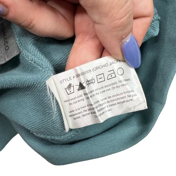 Club Monaco Snap Button Orchid Jacket In Blue Fog Womens M Medium NWT - Picture 7 of 7